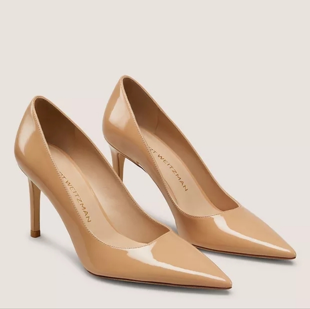 Stuart Weitzman | Stuart Power 85 Patent leather/Adobe Beige